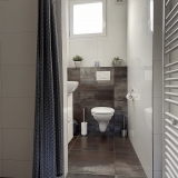inloopdouche en toilet in Huisje de Lijster